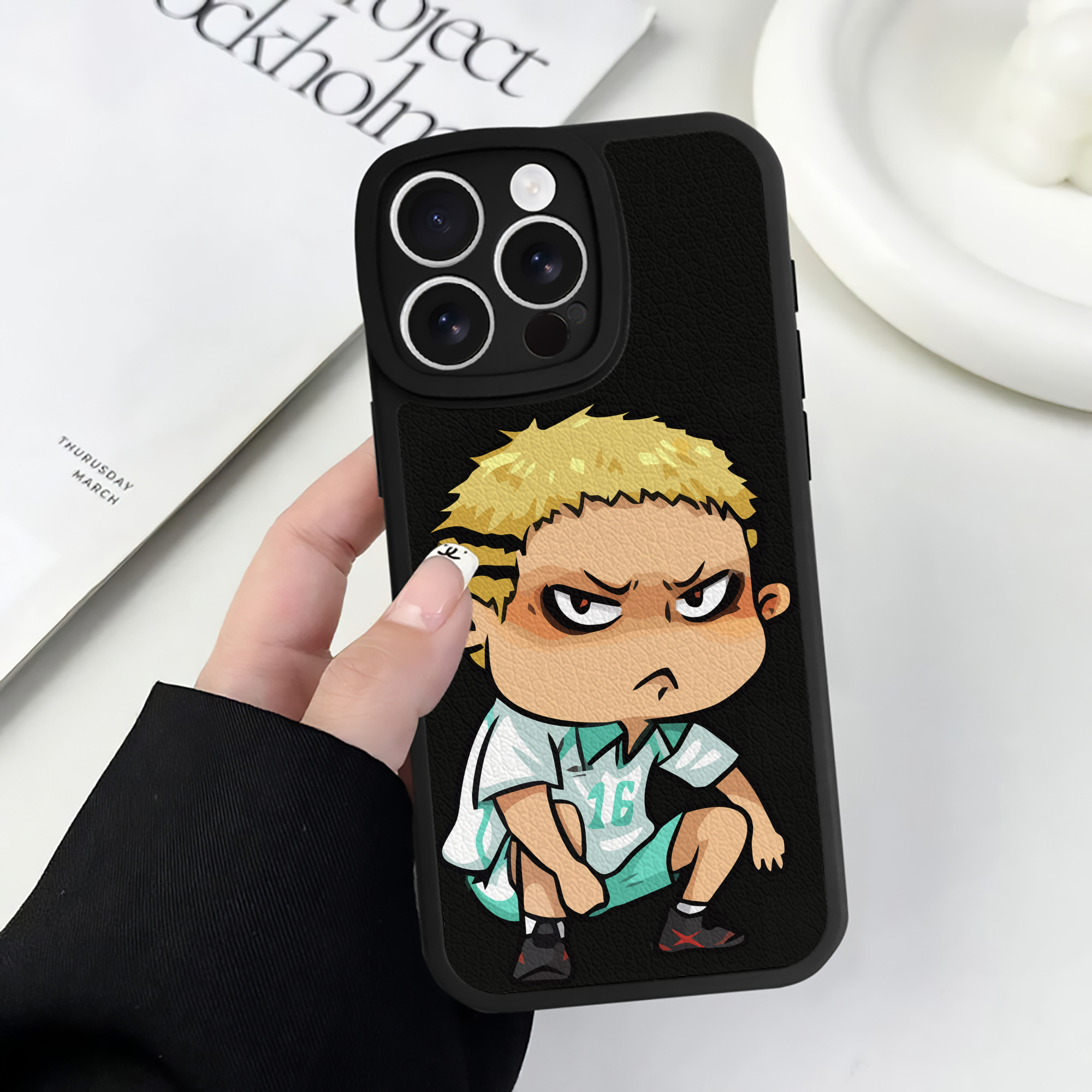 （画像用） ハイキュー!! Haikyu!! 【iPhone 16シリーズ対応】シリコンスマホケース（レザー調） 材質：シリコン